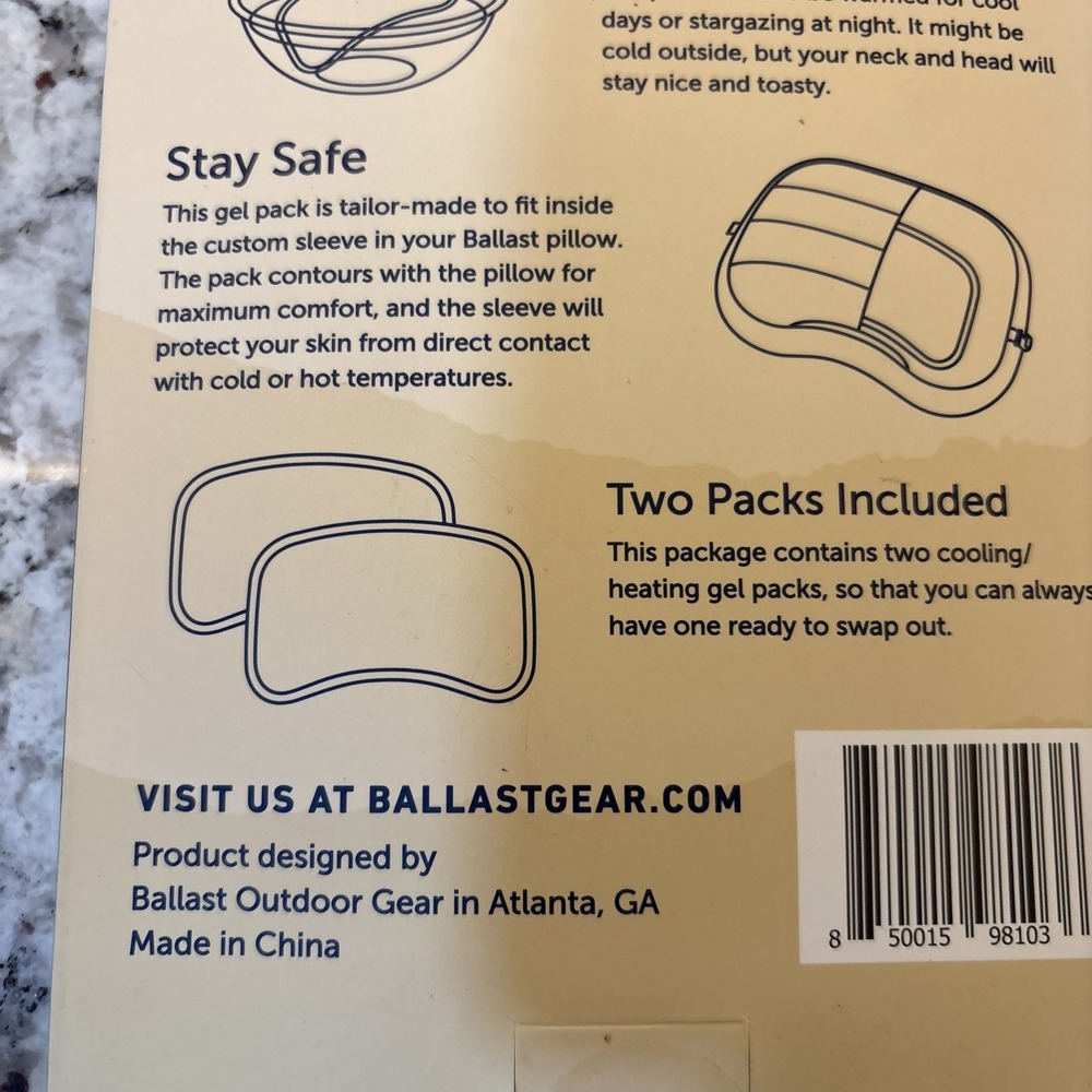 Ballast Beach Pillow‎ + 2 Cooling Packs / Heating Packs summer camping beach fun - Picture 9 of 11